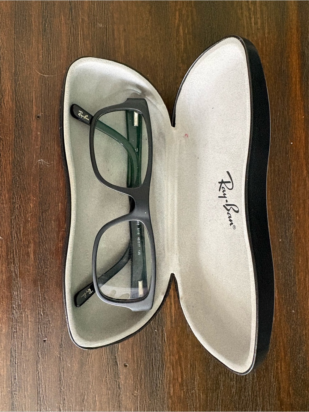 Ray-Ban Menโs Black Rectangular Frame Optical Glasses